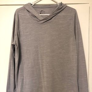 Lightweight Heathered Gray Nike Dri-Fit Pullover